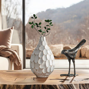 Vase Carved Divot Teardrop