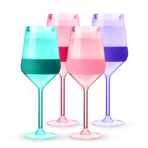 Freeze Glass Wine Coloured set/4