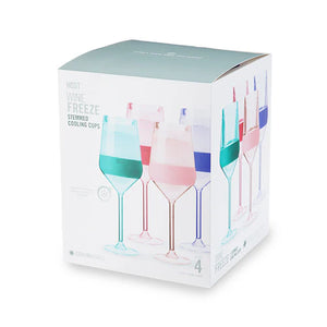 Freeze Glass Wine Coloured set/4