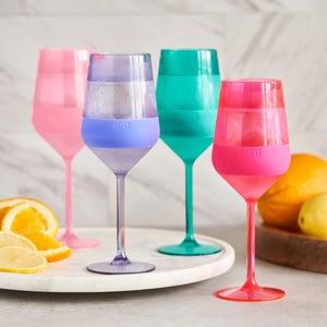 Freeze Glass Wine Coloured set/4