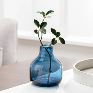 Vase Glass Indigo Assorted Sizes-Not Just For The Garden | Metal Art | Décor for Homes, Walls and Gardens | Furniture | Custom Garden Planters and Flower Arrangements | Gifts | Best in KW