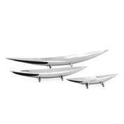 Bowl Tapered Boat Silver-Not Just For The Garden | Metal Art | Décor for Homes, Walls and Gardens | Furniture | Custom Garden Planters and Flower Arrangements | Gifts | Best in KW