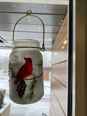 Cardinal Lantern-Not Just For The Garden | Metal Art | Décor for Homes, Walls and Gardens | Furniture | Custom Garden Planters and Flower Arrangements | Gifts | Best in KW