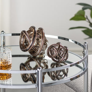 Glass knot Metallic Black asstd sizes-Not Just For The Garden | Metal Art | Décor for Homes, Walls and Gardens | Furniture | Custom Garden Planters and Flower Arrangements | Gifts | Best in KW