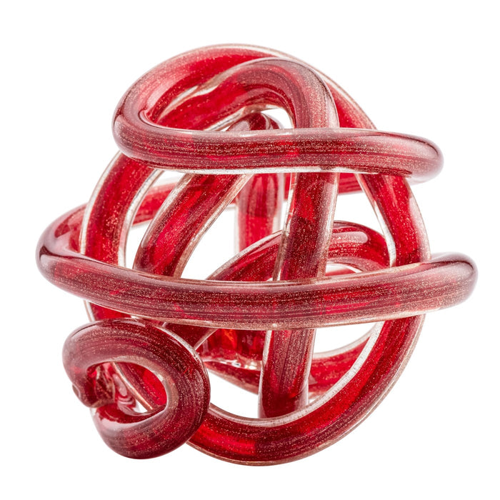 Glass knot Metallic Red asstd sizes