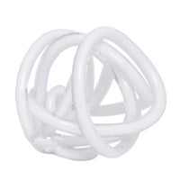 Glass knot White asstd sizes-Not Just For The Garden | Metal Art | Décor for Homes, Walls and Gardens | Furniture | Custom Garden Planters and Flower Arrangements | Gifts | Best in KW