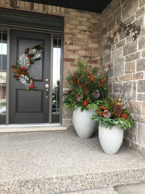 Holiday Door Design - Swags & Garlands-Not Just For The Garden | Metal Art | Décor for Homes, Walls and Gardens | Furniture | Custom Garden Planters and Flower Arrangements | Gifts | Best in KW