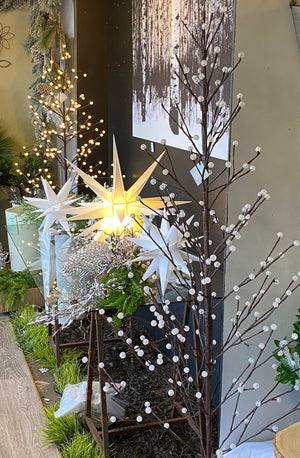 LED Tree with globe lights/ 2 asstd sizes-Not Just For The Garden | Metal Art | Décor for Homes, Walls and Gardens | Furniture | Custom Garden Planters and Flower Arrangements | Gifts | Best in KW