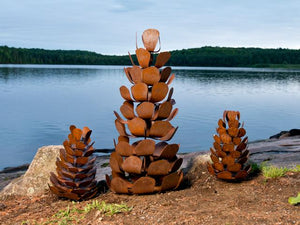   Metal Pinecone Sculpture-Not Just For The Garden | Metal Art | Décor for Homes, Walls and Gardens | Furniture | Custom Garden Planters and Flower Arrangements | Gifts | Best in KW 