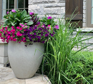 Planter Ficonstone Short Round Taper-Not Just For The Garden | Metal Art | Décor for Homes, Walls and Gardens | Furniture | Custom Garden Planters and Flower Arrangements | Gifts | Best in KW