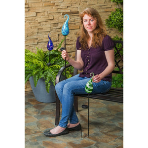 Solar Stake Whimsy Glass 25in 3 asstd-Not Just For The Garden | Metal Art | Décor for Homes, Walls and Gardens | Furniture | Custom Garden Planters and Flower Arrangements | Gifts | Best in KW