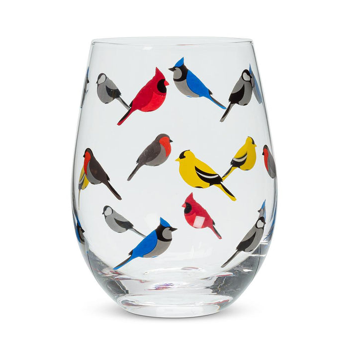 Stemless wine goblet Multi Bird