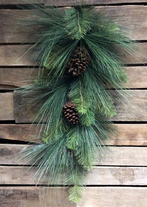 Teardrop Mixed Pine w/cones 32in-Not Just For The Garden | Metal Art | Décor for Homes, Walls and Gardens | Furniture | Custom Garden Planters and Flower Arrangements | Gifts | Best in KW