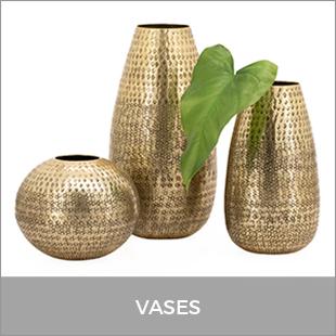 Vase Inca Hammered Aluminum