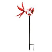 Wind Spinner Cardinal 38in Solar Stake-Not Just For The Garden | Metal Art | Décor for Homes, Walls and Gardens | Furniture | Custom Garden Planters and Flower Arrangements | Gifts | Best in KW