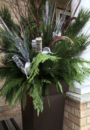 Winter Planter Birch/Bronze-Not Just For The Garden | Metal Art | Décor for Homes, Walls and Gardens | Furniture | Custom Garden Planters and Flower Arrangements | Gifts | Best in KW