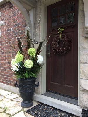 Spring Planter all faux E-Not Just For The Garden | Metal Art | Décor for Homes, Walls and Gardens | Furniture | Custom Garden Planters and Flower Arrangements | Gifts | Best in KW